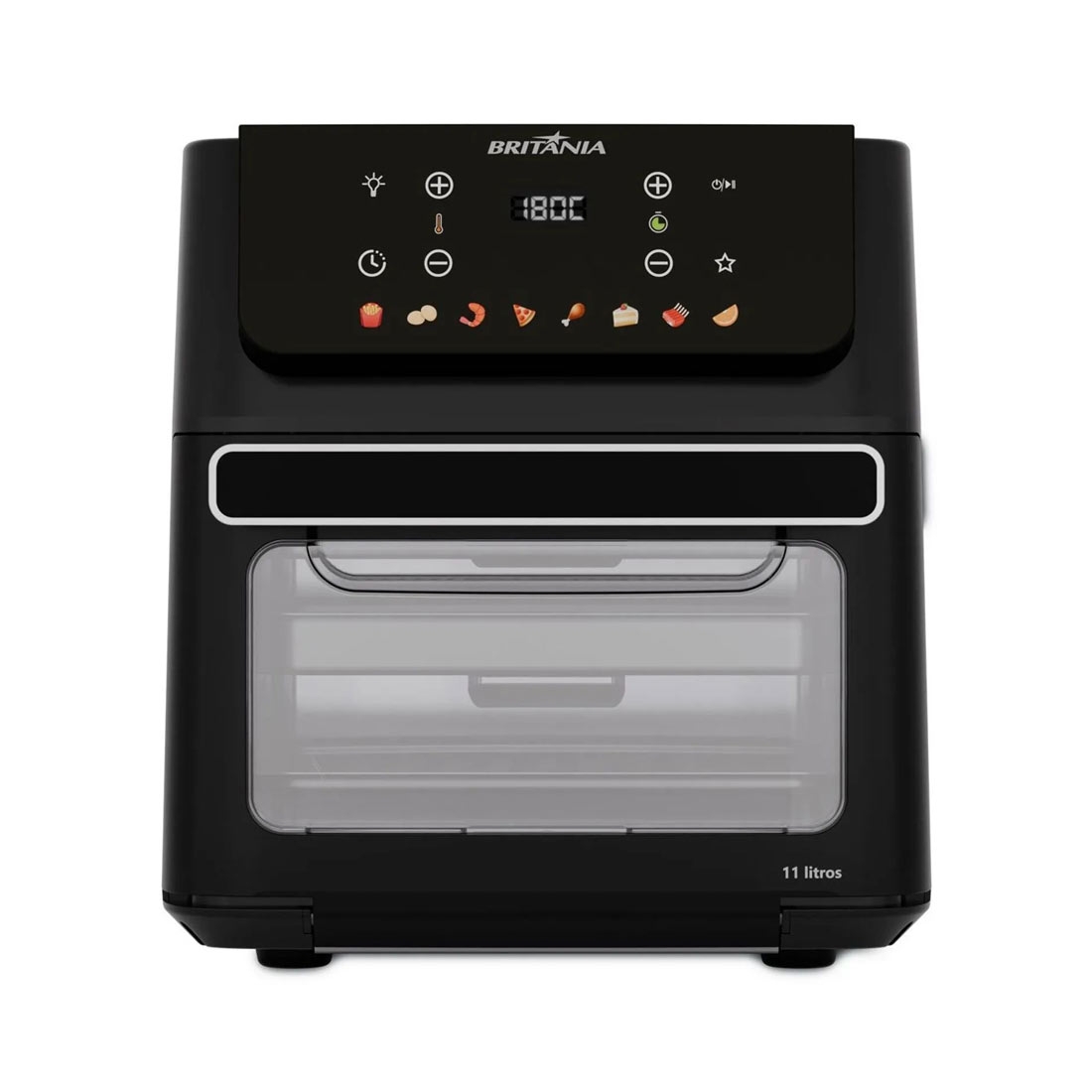 Air Fryer Oven Britânia 11L 8 Funções 1800W BAF11A — UNICA - Voltagem: 110v