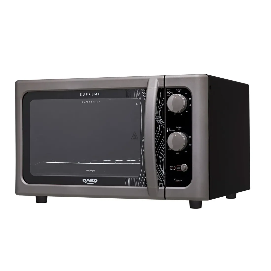 Forno de Bancada Elétrico Dako Titanium com Grill Dourador Supreme 44 Litros