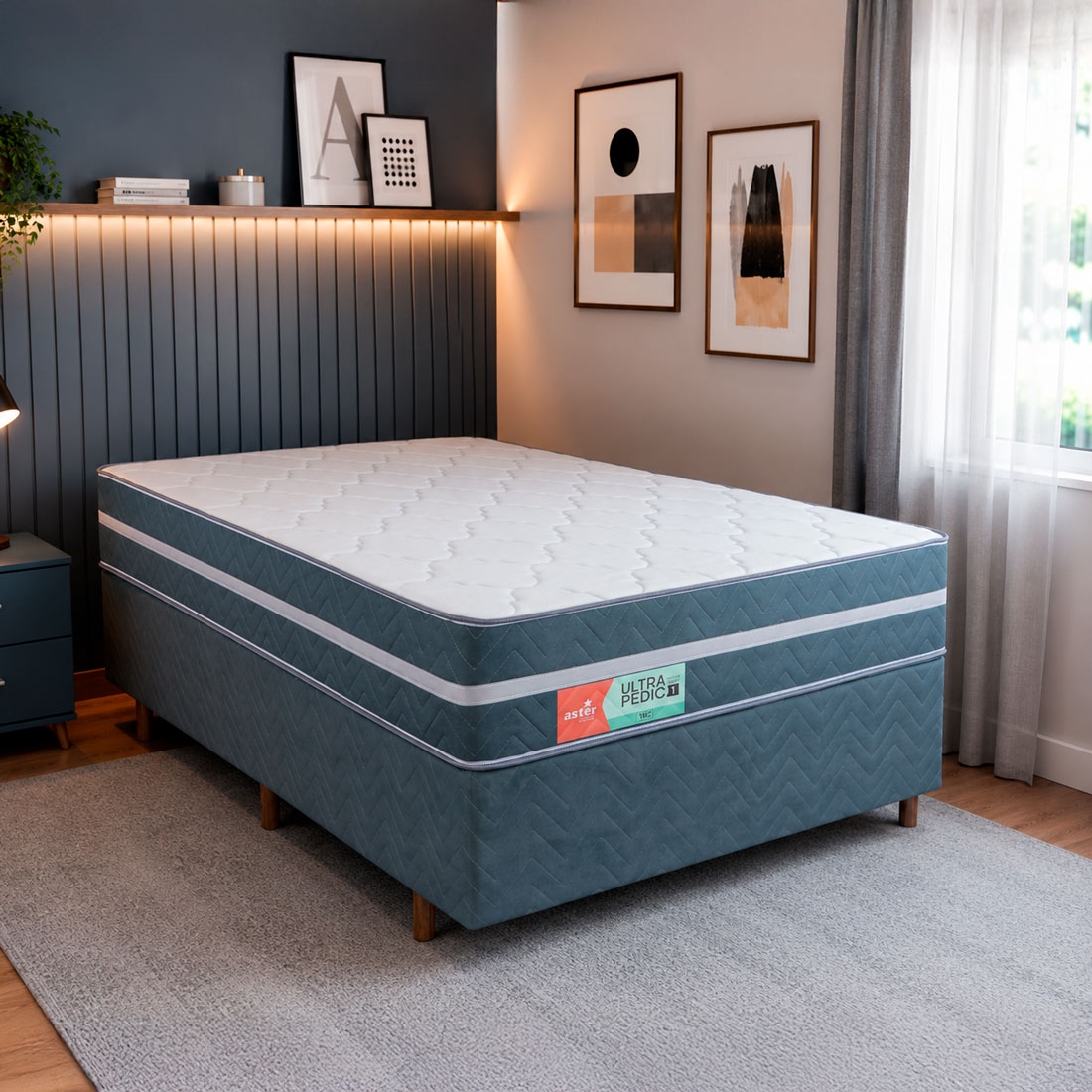 Conjunto Box Ultrapedic Aster Casal 138cm Dupla Face D33 | Sonos Colchões — UNICA