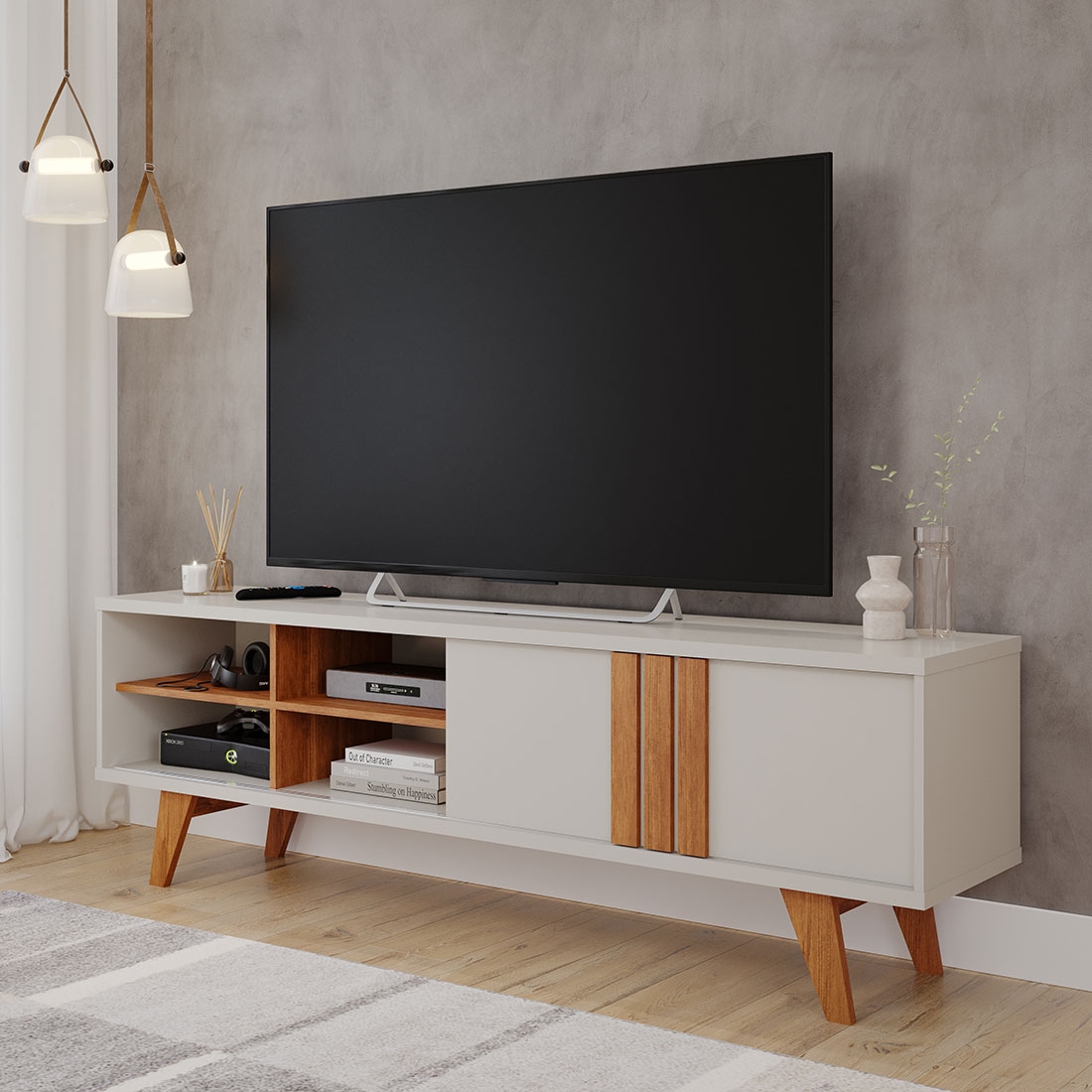 Rack / Bancada Paraty 100% MDF, 1 Porta Deslizante - Permóbili