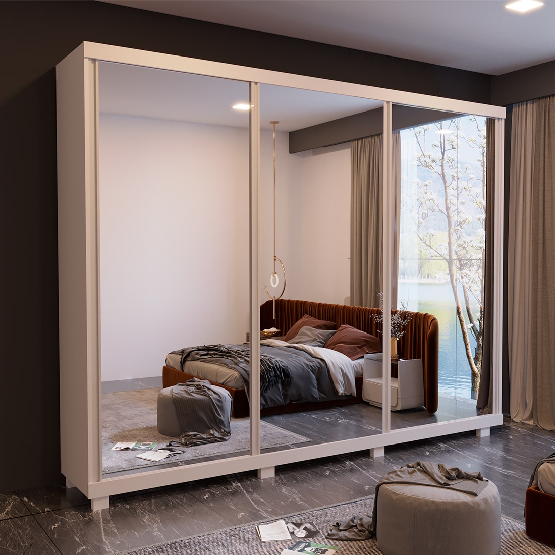 Guarda Roupa Casal Maximus 3 Portas de correr 100% MDF | Bom Pastor — BR/BRILH