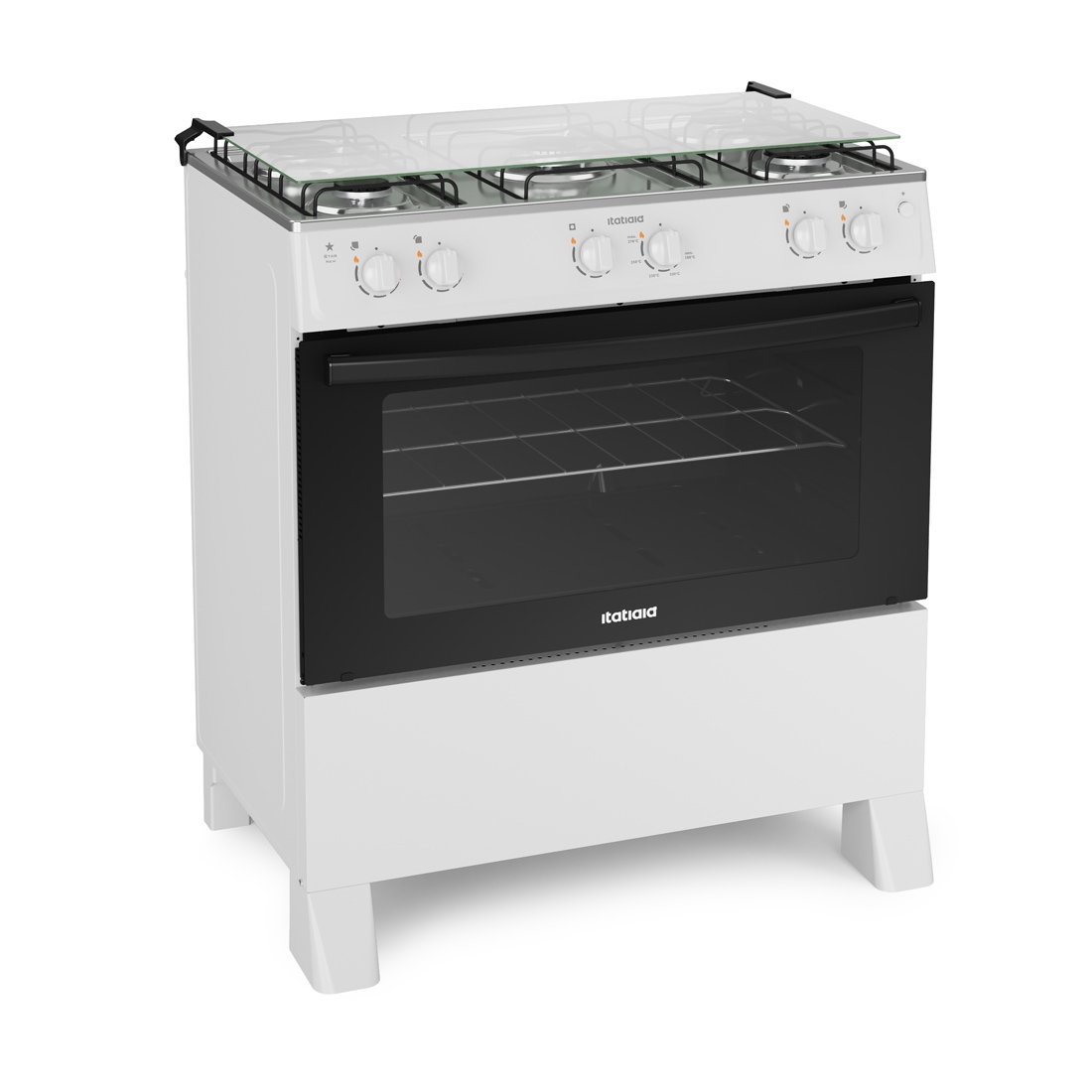 Fogão 5 Bocas Itatiaia Star New Branco com Mesa Inox e Acendimento Automático — BIVOLT