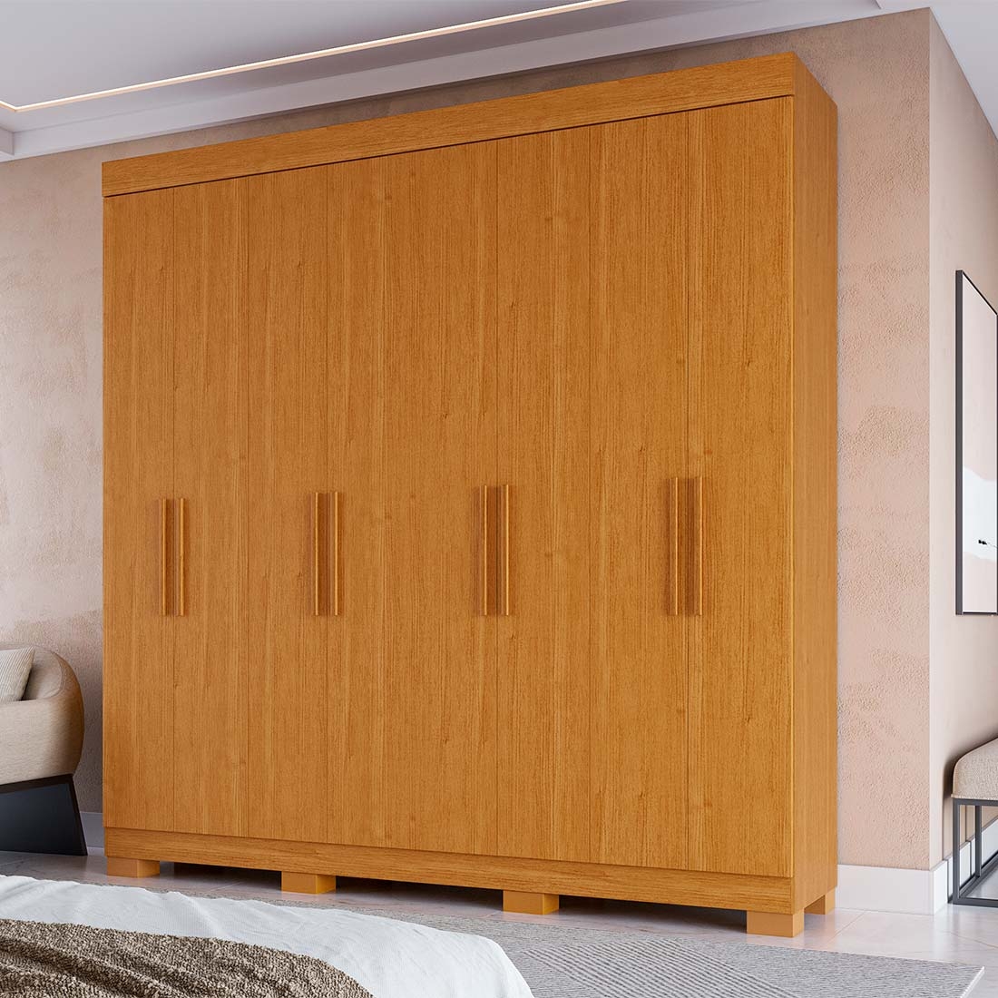 Guarda Roupa Casal Hanna 8 Portas, 100% MDF | ACP
