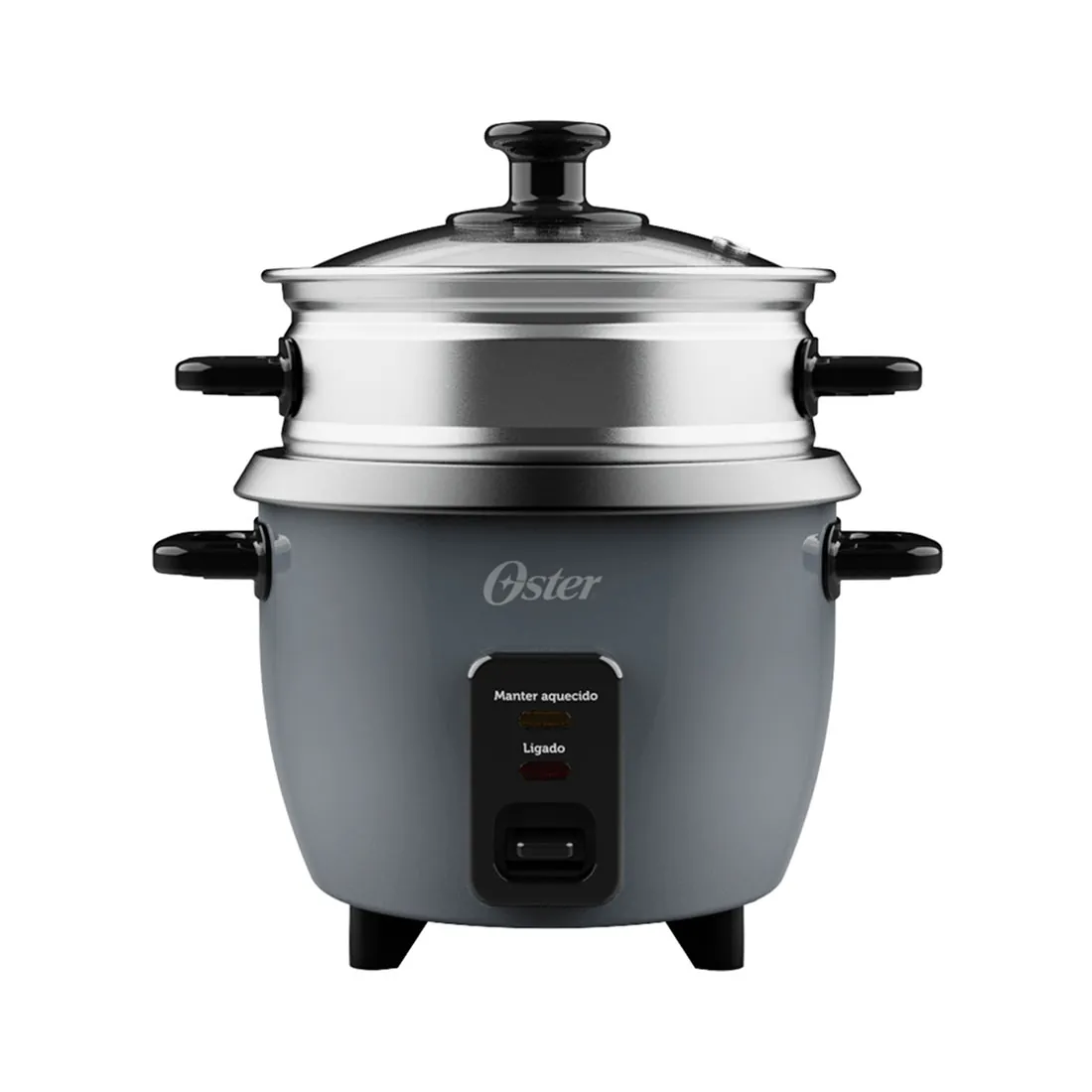 Panela Elétrica de Arroz OPAN306 0,6L Oster Grafite — UNICA - Voltagem: 110v