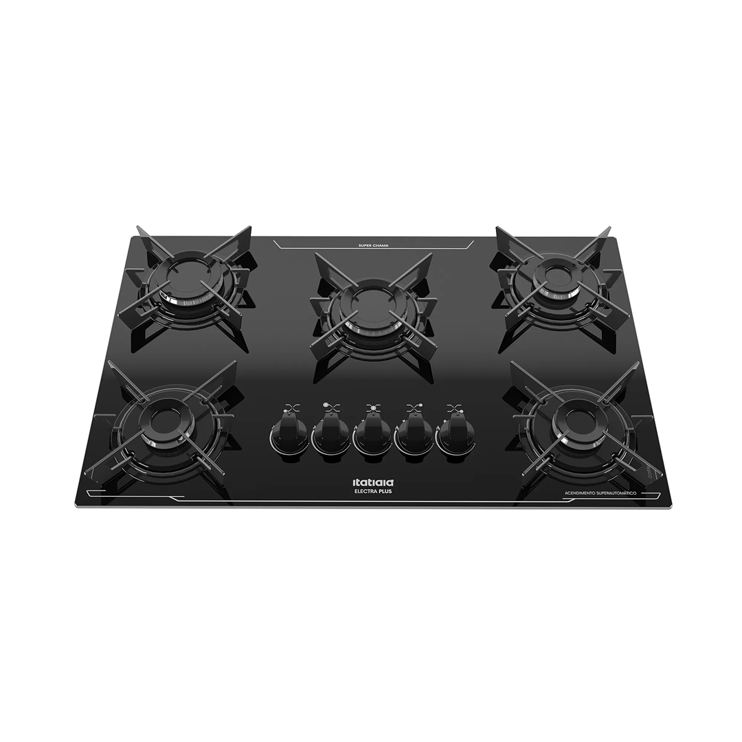 Cooktop 5 Bocas Itatiaia Electra Plus Preto — BIVOLT