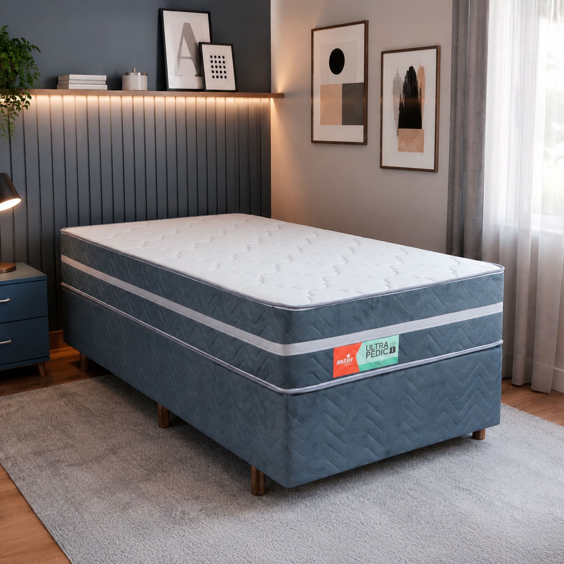 Conjunto Box Ultrapedic Aster Solteiro 88cm Dupla Face D33 | Sonos Colchões — UNICA