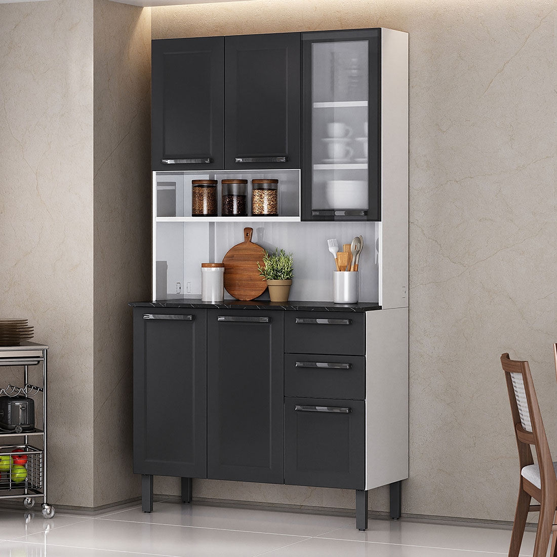 Kit Cozinha Aço Itatiaia Florença 105cm 6 Portas 2 Gavetas