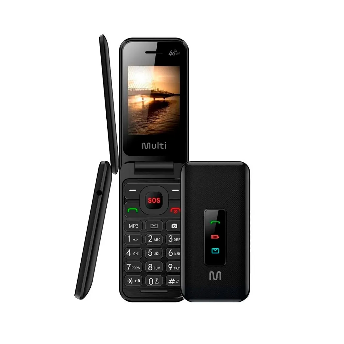 Celular Flip Vita P9227 4G Dual Chip MP3 Preto | Multi