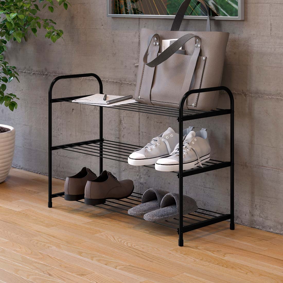 Sapateira Organizadora para 9 Pares em Aço Carbono Preto SAP-01 | Brasforma