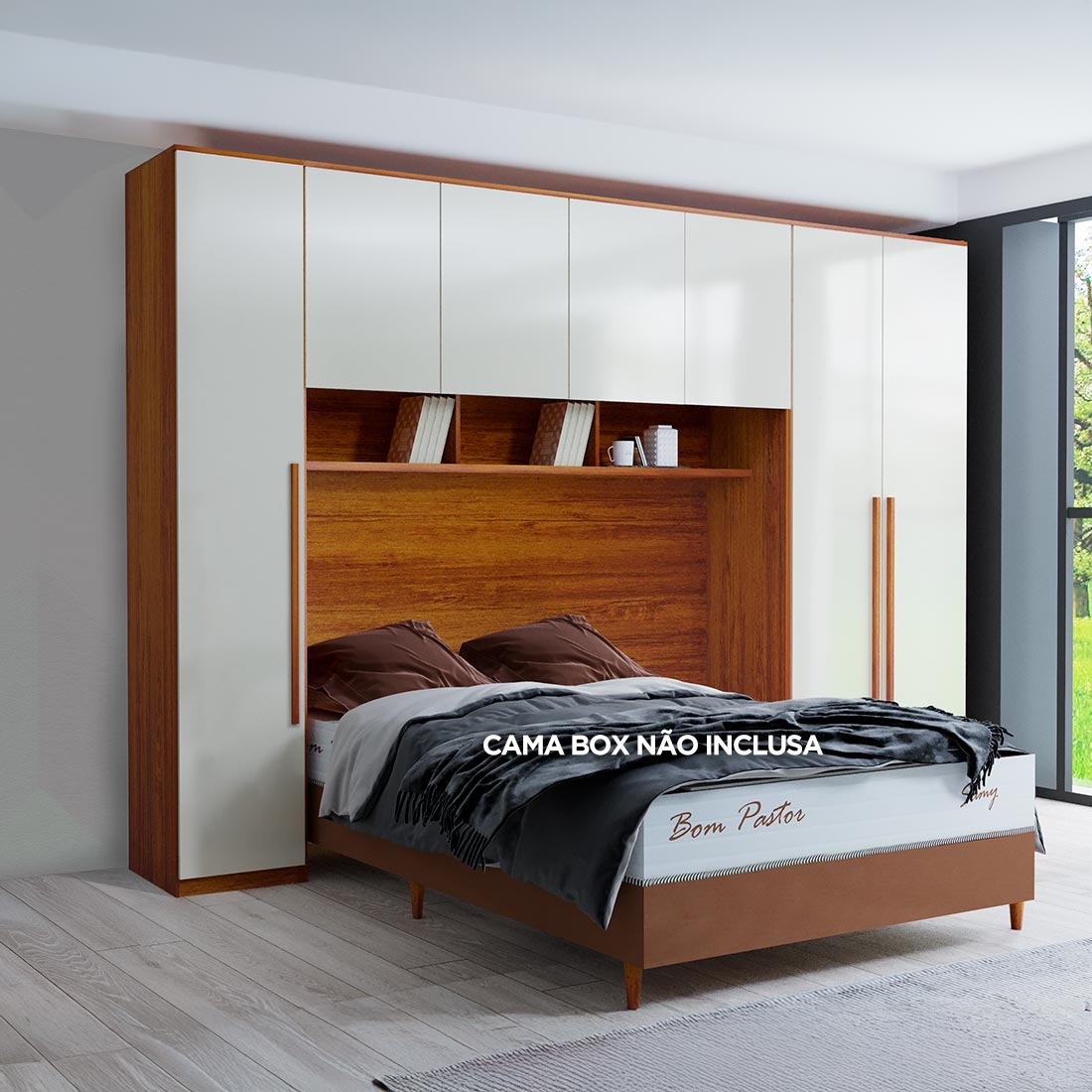 Guarda Roupa Casal Modulado 3 Peças Tivoli| Bom Pastor — NAT/BEGE