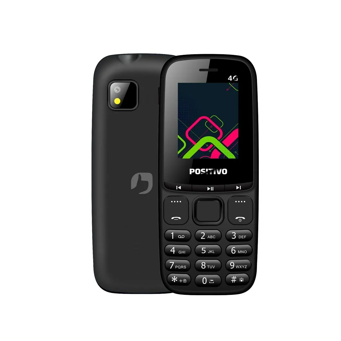 Celular P26 4G Preto Tela 1,8", Câmera traseira, 48MB RAM 128MB, Bluetooth, Modem Tethering - Positi — UNICA