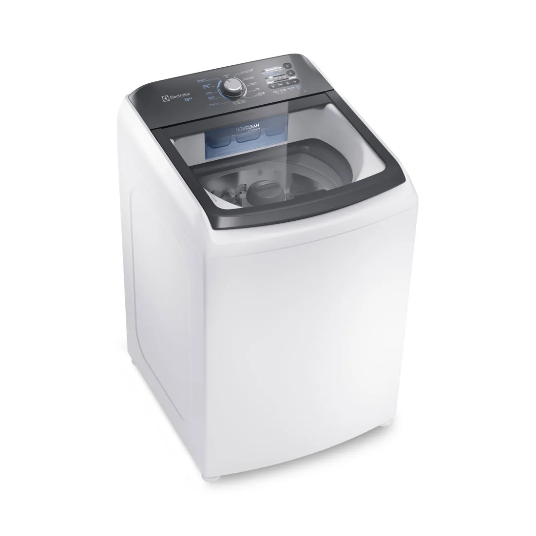 Máquina de Lavar Electrolux 18 kg LEE18 Efficient Branca com Cesto Inox e Jet&Clean — UNICA - Voltagem: 110v