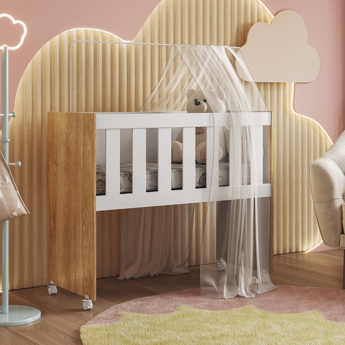 Berço Rubi Multifunção 100% MDF com Colchão | Tigus — BR/AMADE