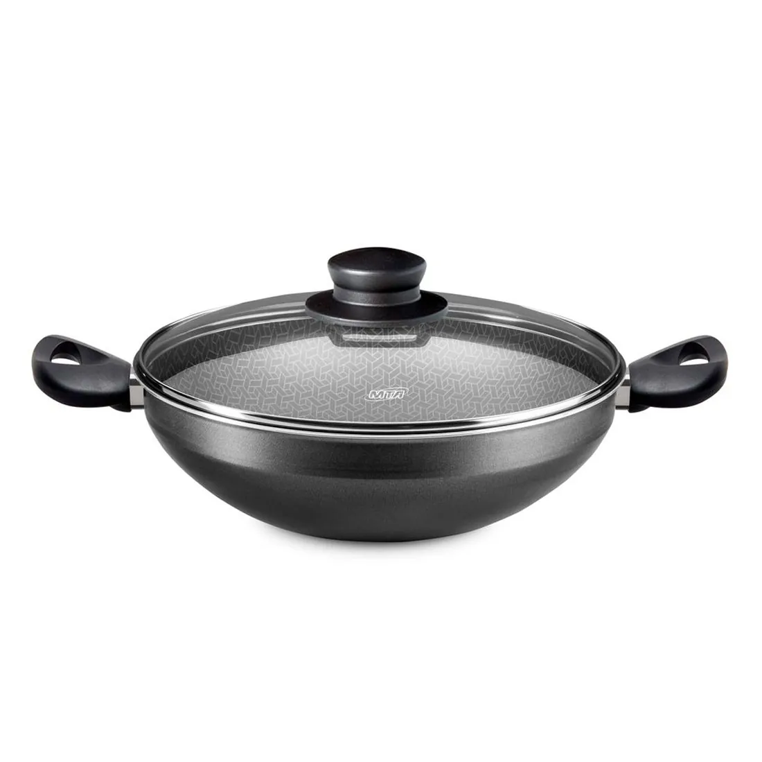 Panela Wok Supra com Tampa 4,3 Litros 28 cm Grafite MTA