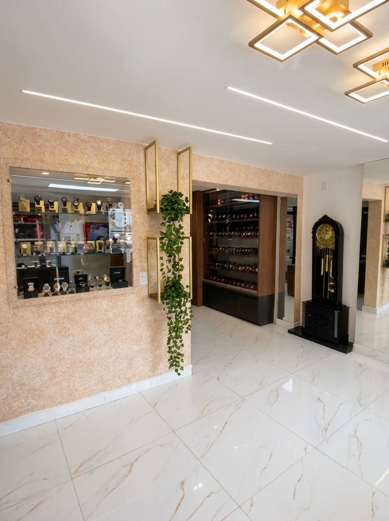 Interior da Jequitibá Móveis com vitrine de calçados